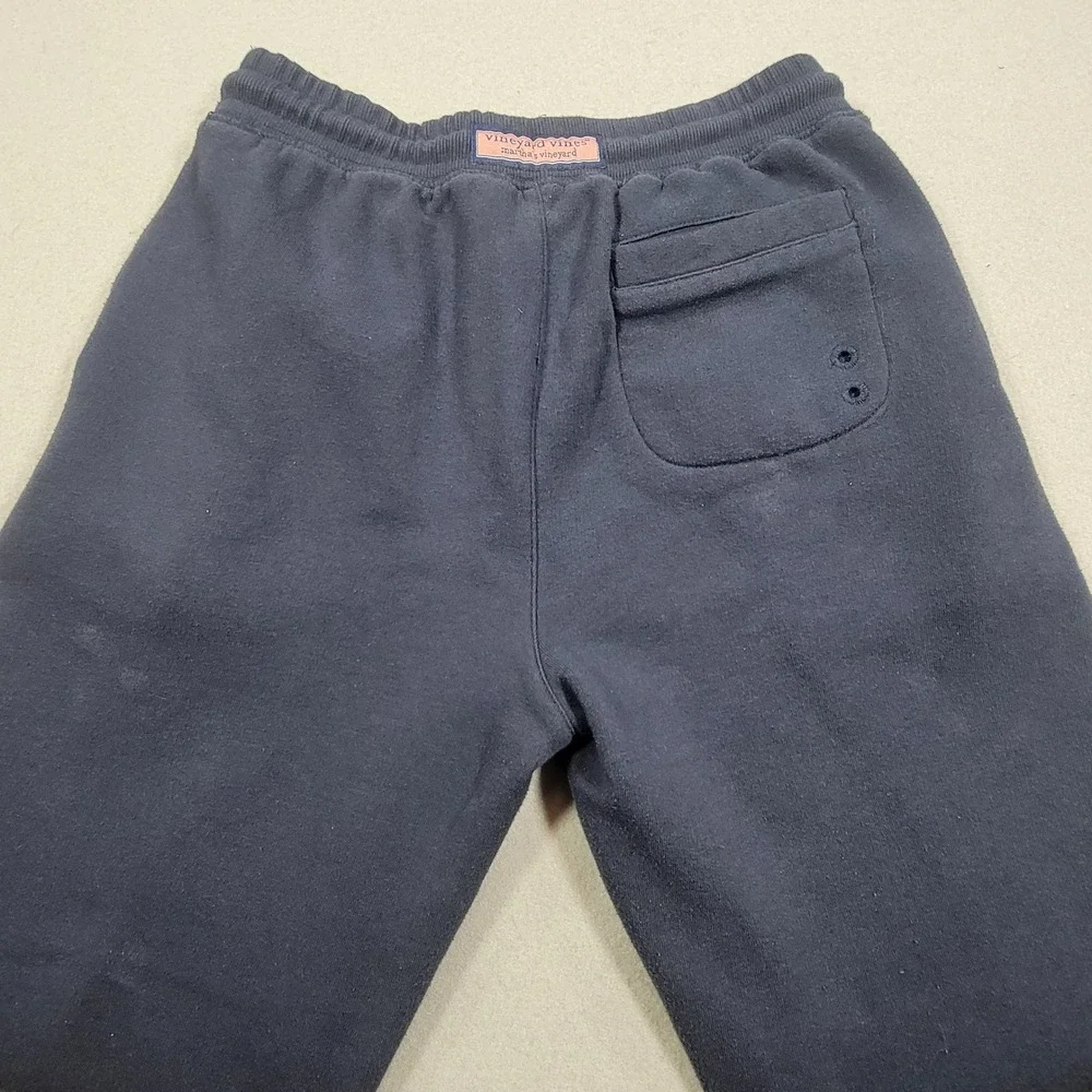 Vineyard Vines Kids Fleece Jogger Sweatpants Navy Whale Logo Youth‎ Medium 10–12